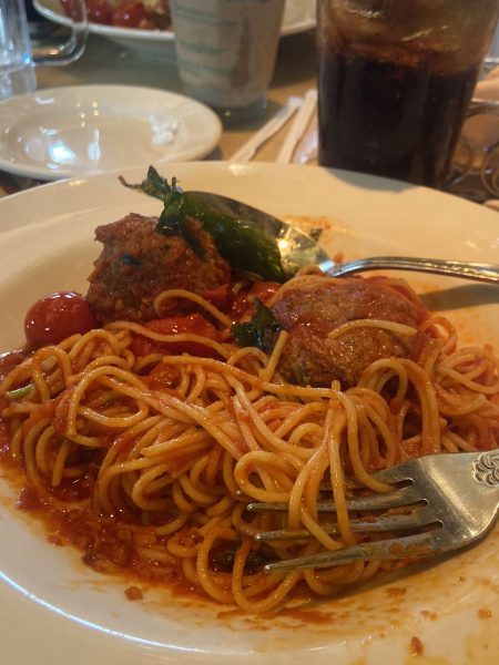 A picture of my spaghetti from the Cheese Cake Factory.