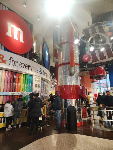 A picture of the M&M store